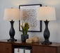 Riley - Contemporary Table Lamp (Set of 2) - Oil Rubbed Bronze / Oat