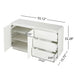Sideboard, Wide Storage With 2 Doors And 3 Drawers