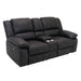 Reclining Console Loveseat - Black - Fabric