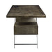 Brancaster - Executive Writing Desk With USB - Bronze Aluminum