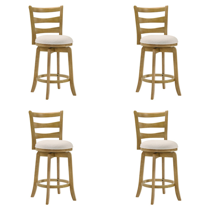 Melindra - Modern Farmhouse Swivel Wood Counter Height Kitchen Bar Stool