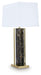 Neonish - Marble Table Lamp - Black / Gold Finish