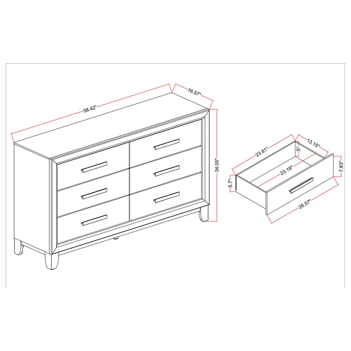 Harry - Dresser With 5 Spacious Drawers - Brown