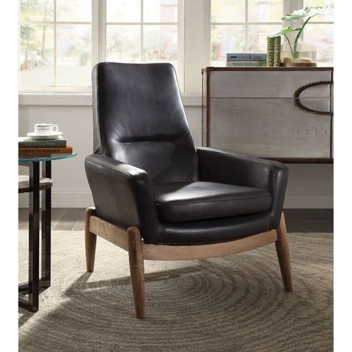 Dolphin - Accent Chair - Black Top Grain Leather Sacramento Furniture Store Furniture store in Sacramento