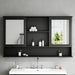Wall Mounted Bathroom Medicine Cabinet With Double Mirrored Doors