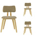 Jaguar - Curved Back Wood Dining Chair With Faux Leather Seat