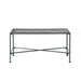 Luna - Outdoor Iron Coffee Table - Black Brush Silver