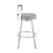 Lynof - Swivel Bar Stool - Brushed Stainless Steel Finish