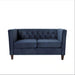 Button Tufted Loveseat, 2 Seater With Square Arm Couch For Living Room