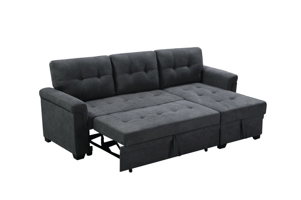 Lucca Reversible Sectional Sleeper Sofa Chaise With Storage - Thumbnail 3