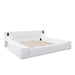 Upholstered Platform Bed Frame With Hidden Storage, Built-In Nightstands & LED Reading Lights