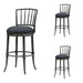 Vince - Commercial Grade Steel Frame Faux Leather Upholstered Swivel Bar Height Barstool