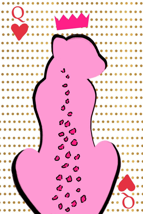 Queen Cheetah Card By Anna Quach - Pink