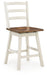 Brinfern - Swivel Stool (Set of 2) - Brown / Antique White