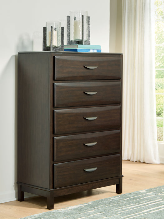 Vanmore - Five Drawer Chest - Dark Brown