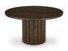 Radkin - Round Dining Room Table - Burnished Brown
