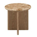 Markku - End Table With Natural Marble - Oak