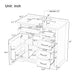 Bathroom Vanity With Ceramic Sink, Freestanding Design, 2 Tip Out Drawers, Soft Close Hinges - Gray
