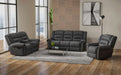 Reclining Console Loveseat - Gray