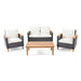 Isla - Transitional Chat Set With Water Resistant Cushions - Teak