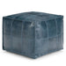 Manning - Square Pouf - Teal