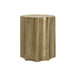 Drum Accent Side Table, Stylish Scalloped Design