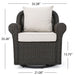 Amaya - Outdoor Swivel Rocker Chair With Water Resistant Cushions - Brown / Beige