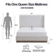 Hosford - Minimalist Upholstered Wingback Bed With Wood Base Platform