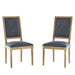 French Country Style Dining Chair With Upholstered Seating And Fluted Legs