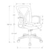 Office Chair, Adjustable Height, Swivel, Ergonomic, Mesh, Contemporary & Modern
