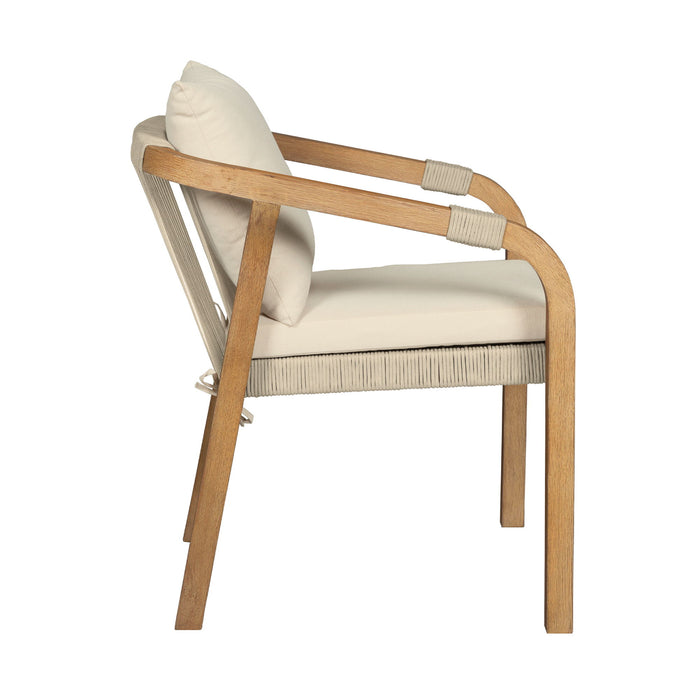 Cypress - Outdoor Patio Dining Chair (Set of 2) - Blonde Eucalyptus / Ivory