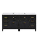 2 Piece Freestanding Bathroom Vanity Set With Sink Top, Reversible Dual Layout