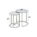 Zaidee - Nesting Table Set - Marble Top & Nickel
