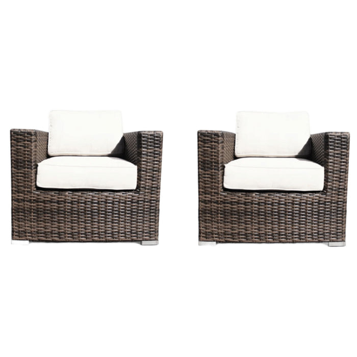 Outdoor Chairs Set With Cushions - Brown Mix