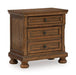 Zackaryn - Two Drawer Night Stand - Warm Brown
