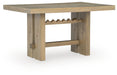 Lasinger - 5 Pc. - Counter Height Dining Table And 4 Barstools - Light Brown