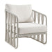 Breeze - Cream Metal Outdoor Club Chair With Cushions - Pearl