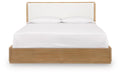 Pamaria - King Upholstered Bed - Light Brown