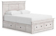 Makidern - Panel Storage Bed With 2 Under Bed Storage Units