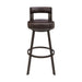 Lynof - Swivel Counter Stool - Black Finish
