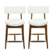 Mid Century Modern Counter Stools, Fabric Upholstered Chairs