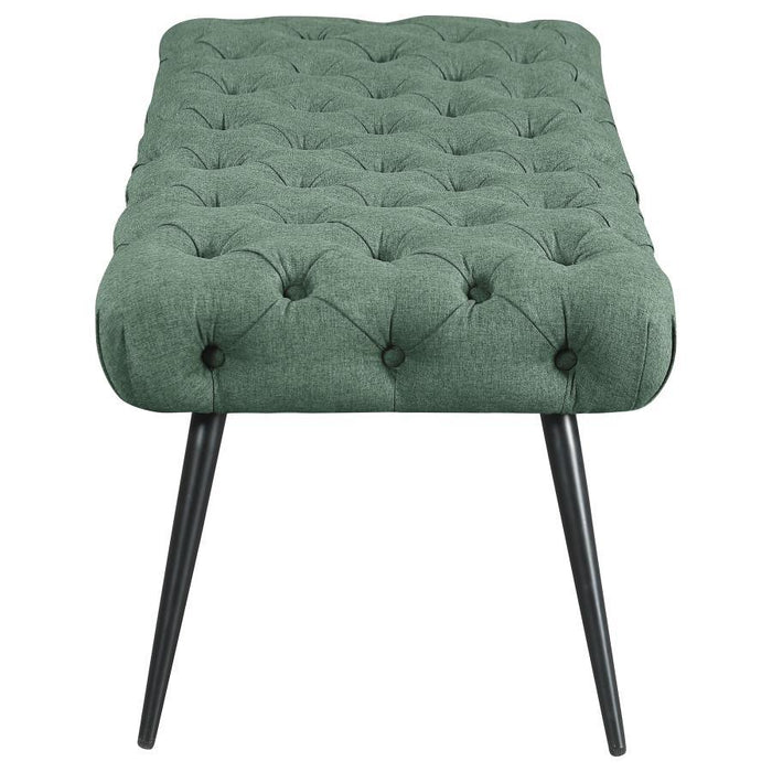 Ella - Upholstered Tufted Bench Metal Legs