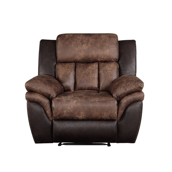 Jaylen - Motion Recliner - Toffee & Espresso Polished Microfiber