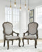 Maylee - Dining Upholstered Arm Chair (Set of 2) - Dark Brown