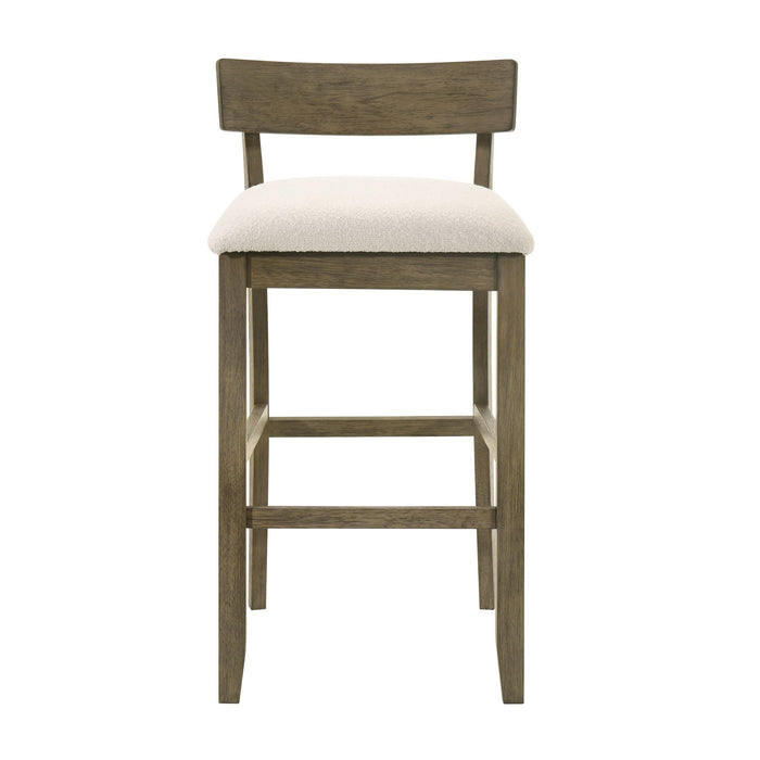 Merie - Modern Transitional Wood Bar Height Kitchen Bar Stool