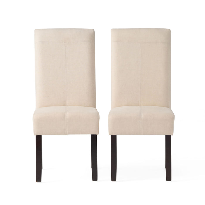 Pertica - Dining Chair Contemporary Design Wood Fabric - Natural