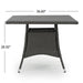 Outdoor Rattan Square Dining Table With 4 Legs - Gray