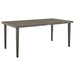 Silvana - Outdoor Aluminum Rectangle Dining Table - Gray