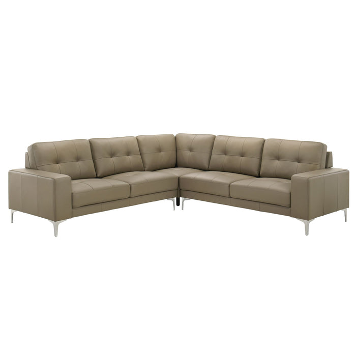 Pimentel Leather Sectional Sofa - Thumbnail 3