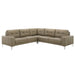 Pimentel - Leather Sectional Sofa With Tufted Back And Track Arms